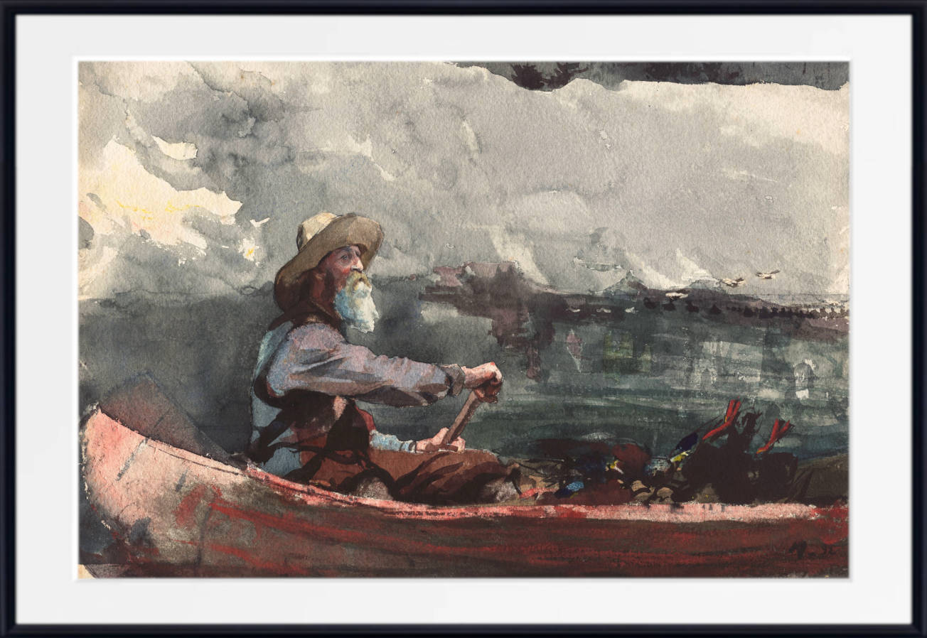 Winslow Homer Fine Art Print :  Adirondacks Guide