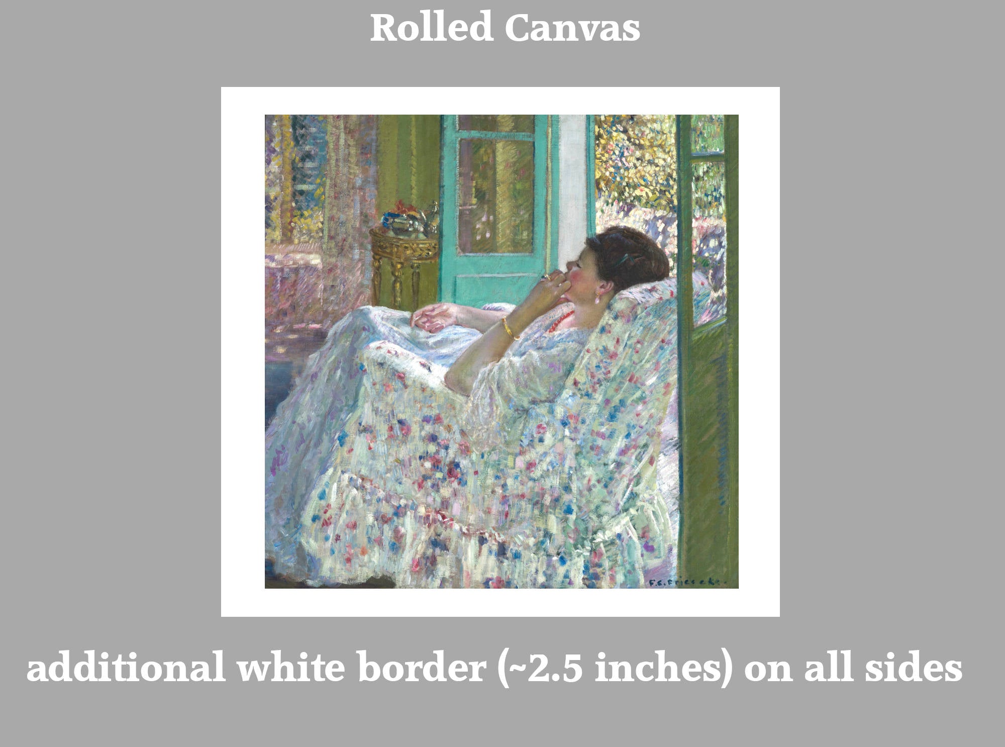 Frederick Carl Frieseke Print, Afternoon – Yellow Room (1910) - Gallery Quality Prints at GalleryThane