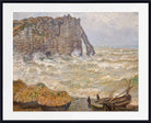 Claude Monet Fine Art Print, Agitated Sea at Etretat