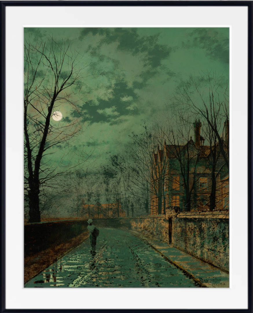 John Atkinson Grimshaw Print: A lane near Chester (1881)