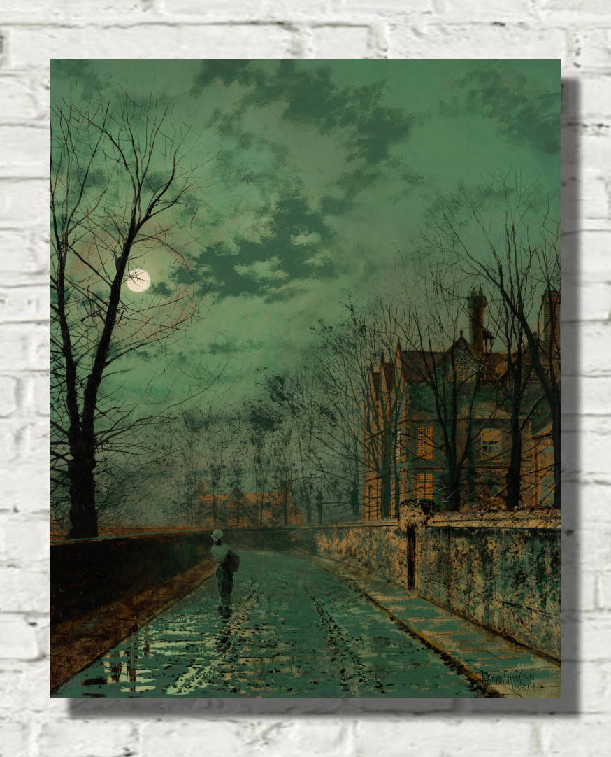 John Atkinson Grimshaw Print: A lane near Chester (1881)