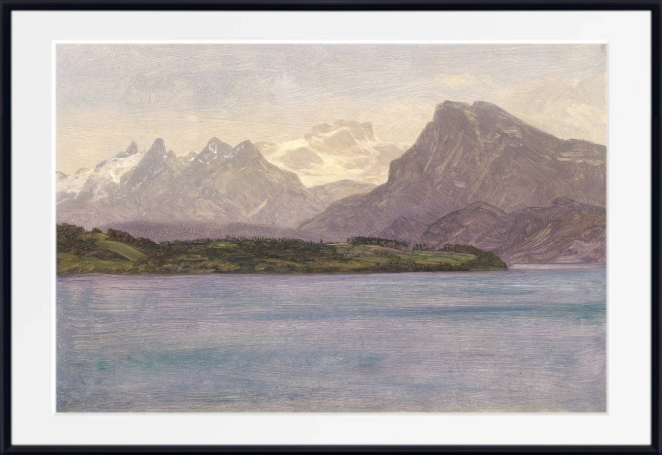 Albert Bierstadt Print : Alaskan Coast Range (1889)