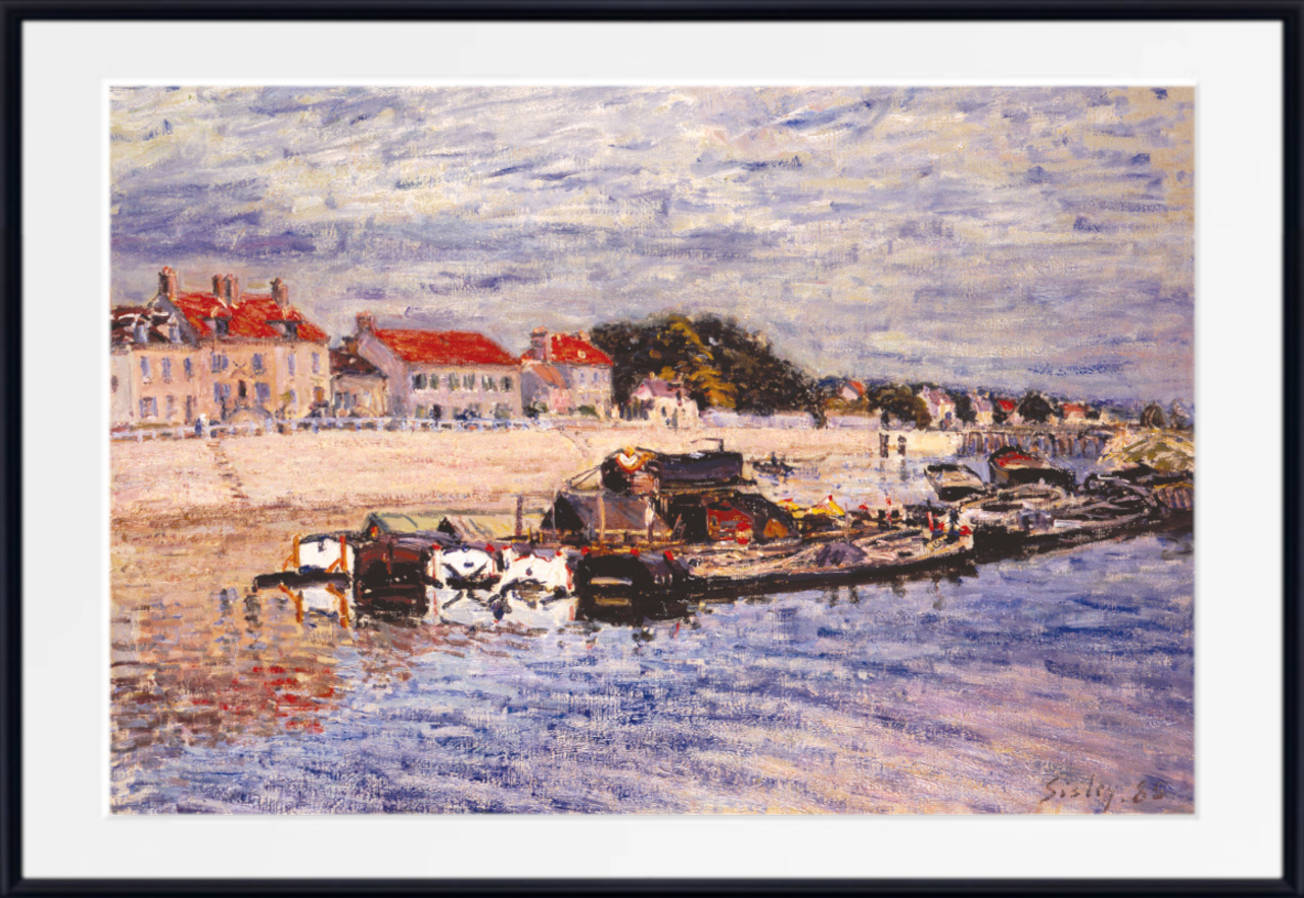 Alfred Sisley Fine Art Print Barges on the Loire
