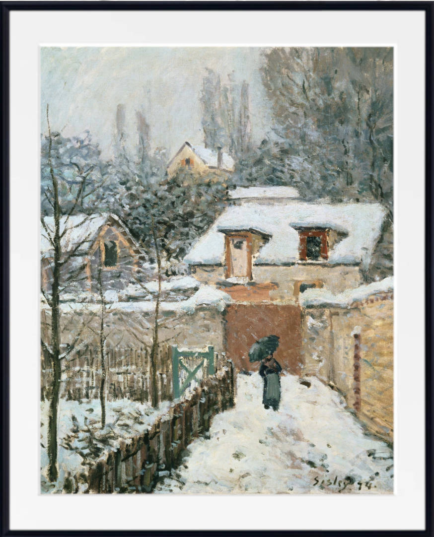 Alfred Sisley Fine Art Print Snow at Louveciennes – GalleryThane