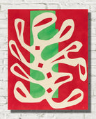 Henri Matisse Print, White algae on red and green background (1947)