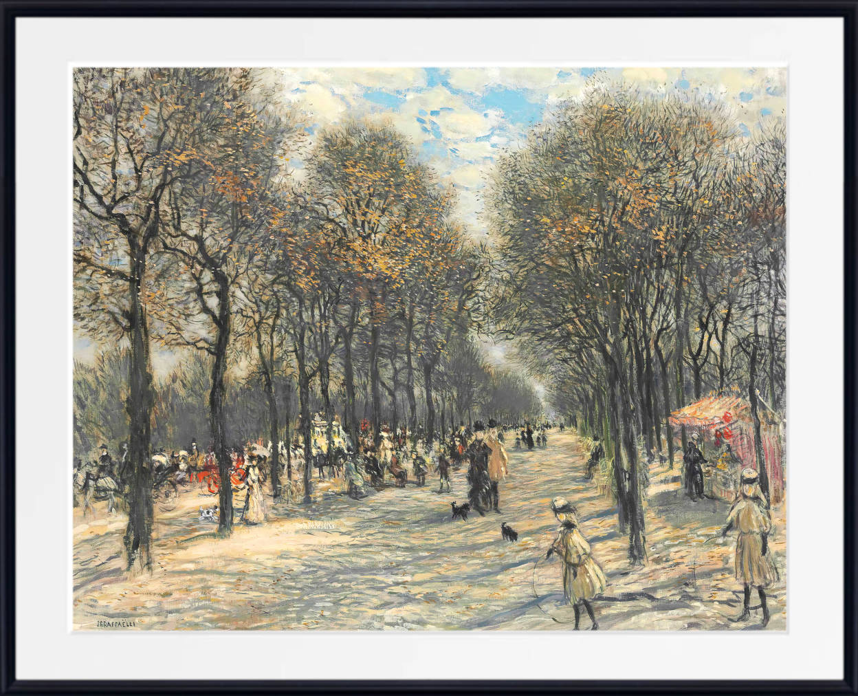 Jean-François Raffaëlli Print, Allée D’arbres Aux Champs-Elysées