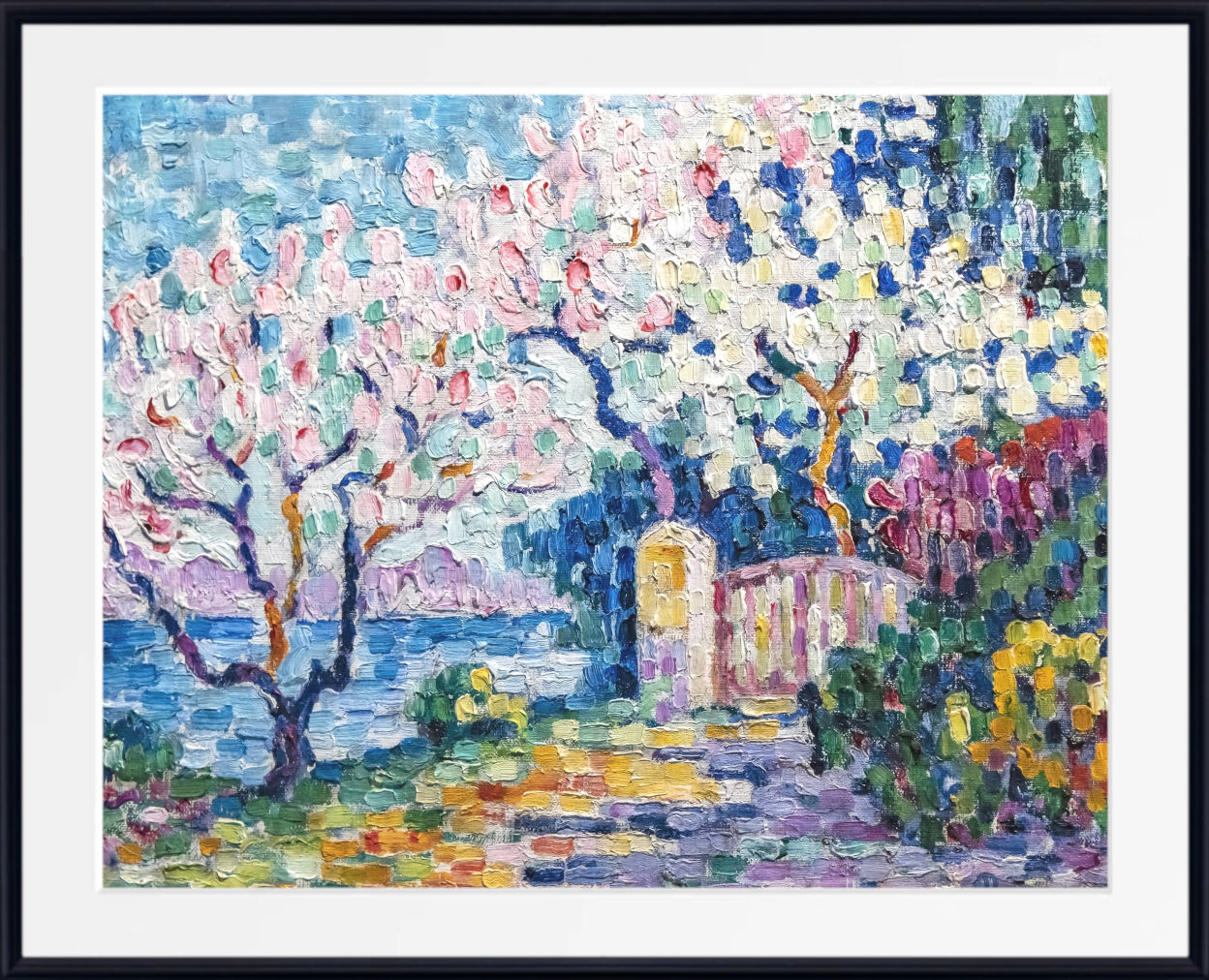 Paul Signac Fine Art Print, Almond Trees in Bloom