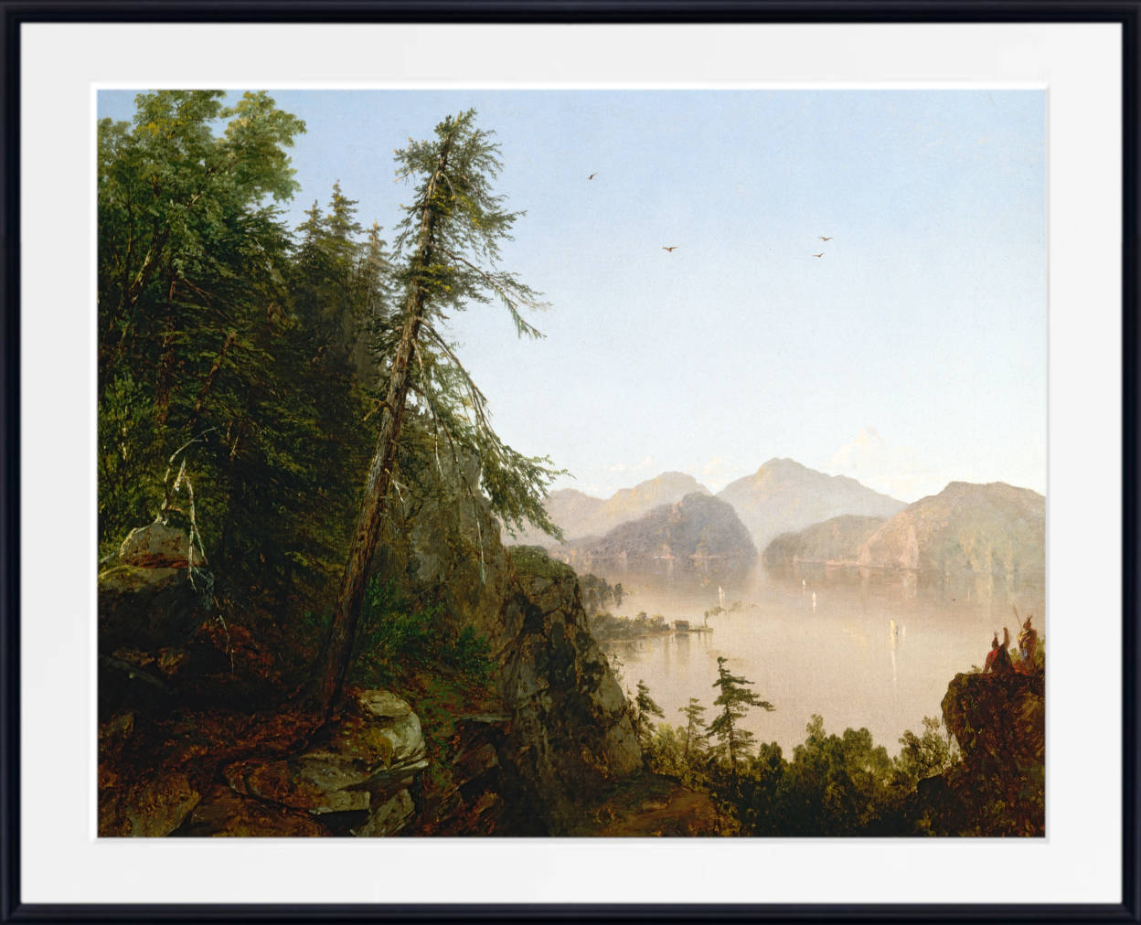 John Frederick Kensett Print, Along the Hudson (1852)