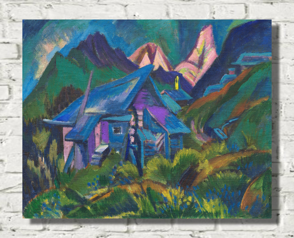 Alpine huts and Tinzenhorn by Ernst Ludwif Kirchner