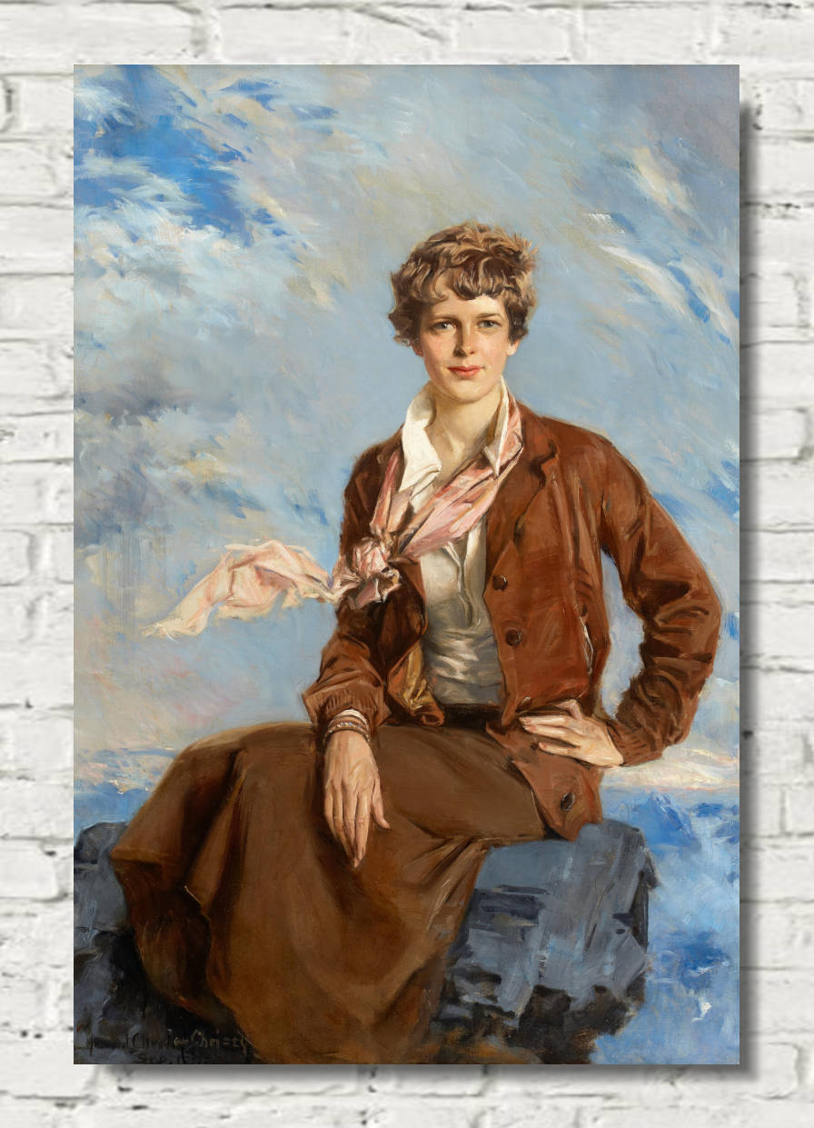 Howard Chandler Christy Print of Amelia Earhart Portrait