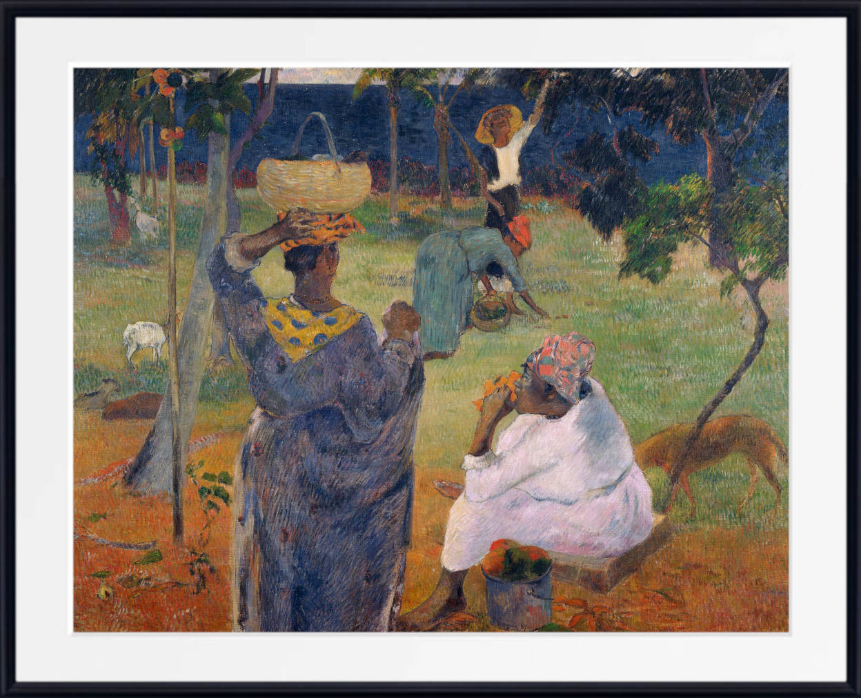 Paul Gauguin Print : Among the mangoes at Martinique