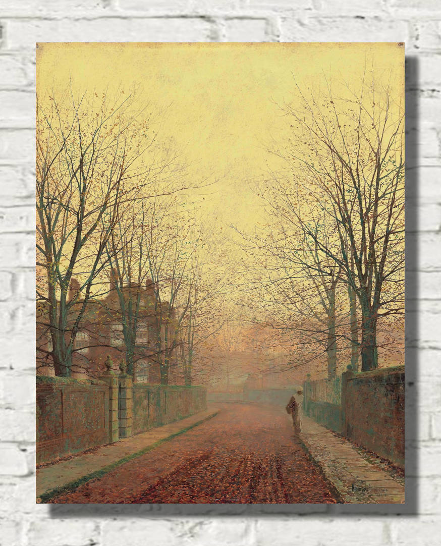 John Atkinson Grimshaw Fine Art Print: An Autumn Lane (1883)