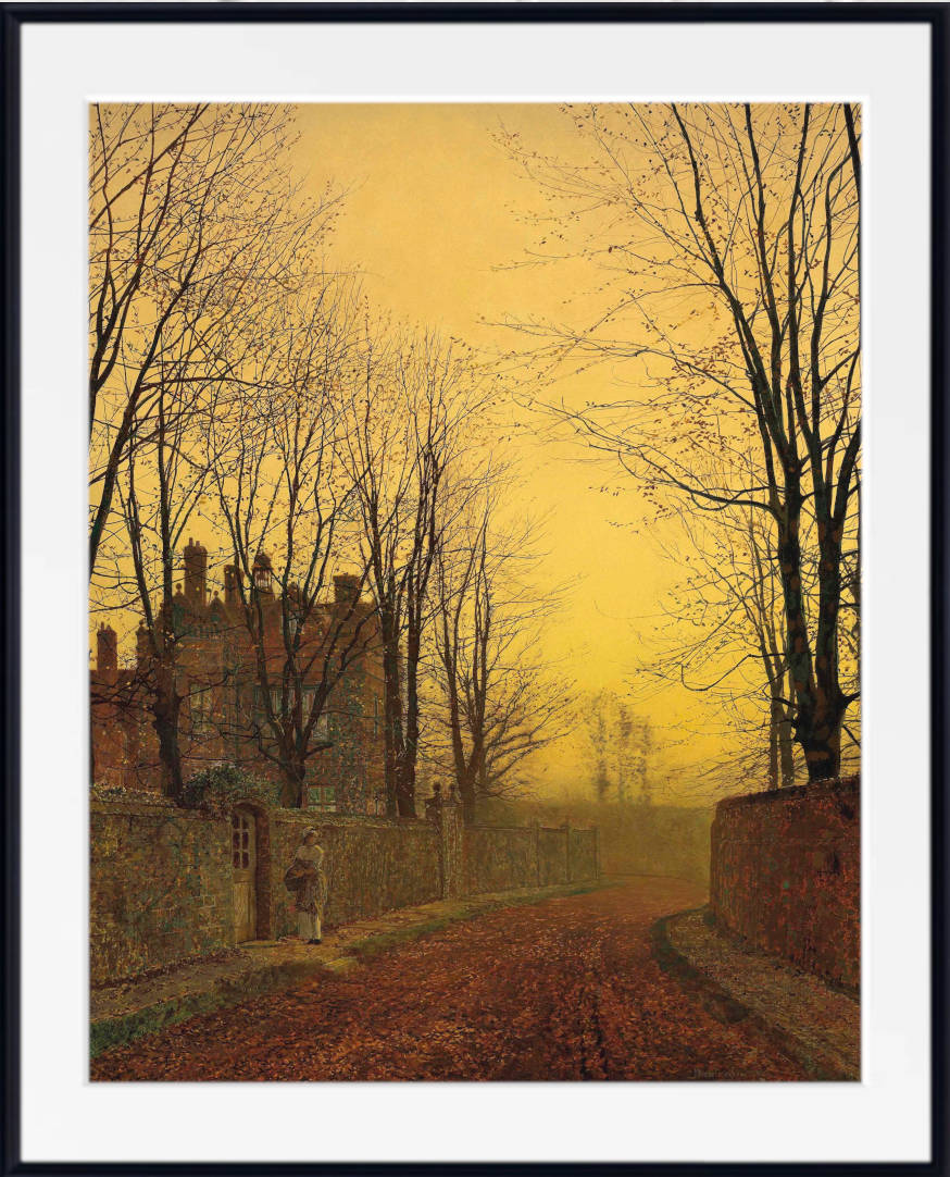 John Atkinson Grimshaw Fine Art Print: An Autumn Lane