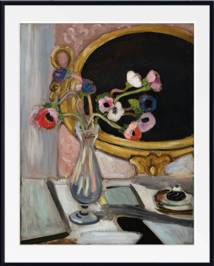 Henri Matisse Print, Anemones in the Black Mirror (1919)