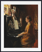 Michael Ancher Print, Anna Ancher at the piano