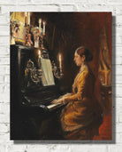 Michael Ancher Print, Anna Ancher at the piano