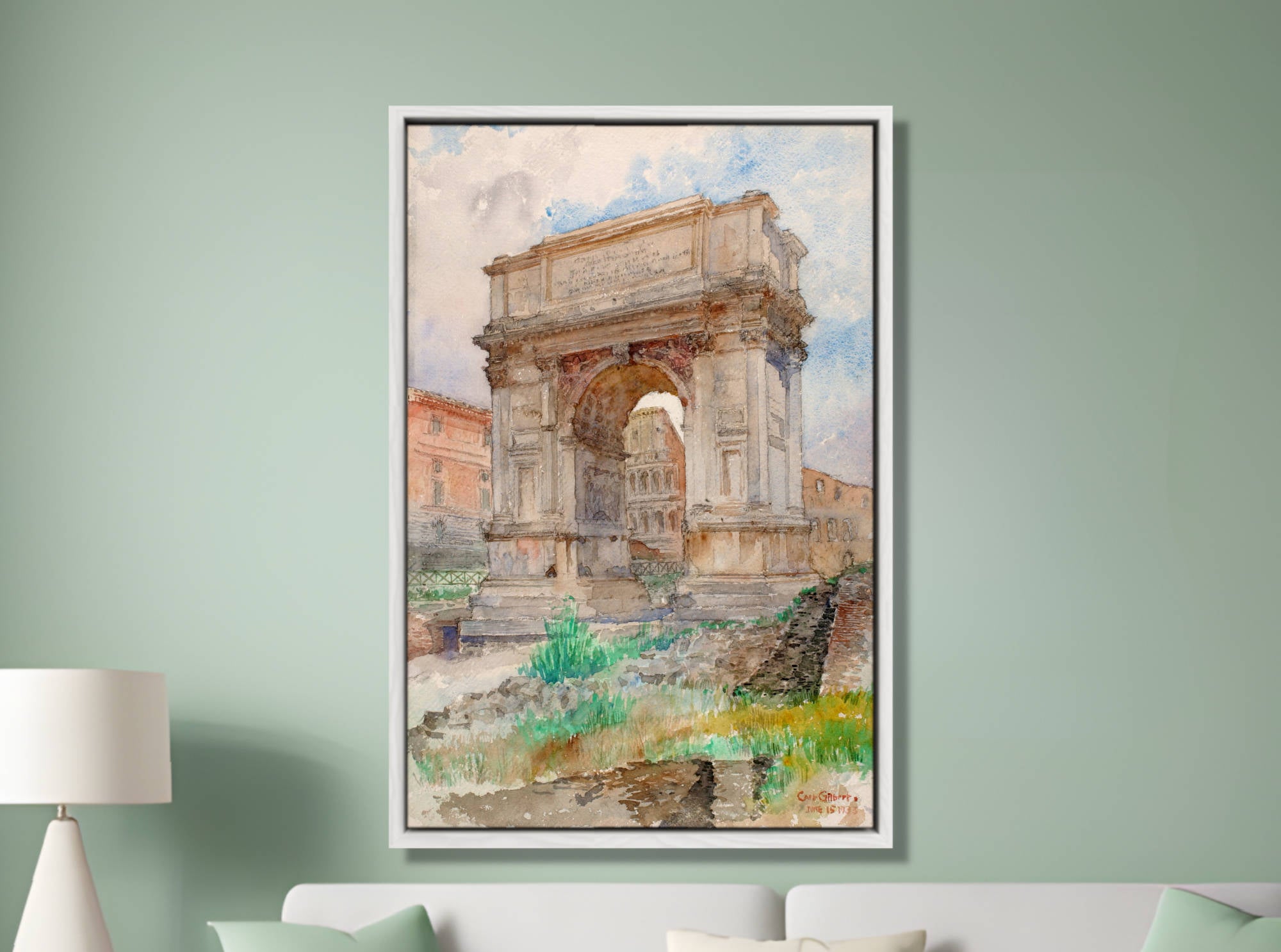 Cass Gilbert Print, Arch of Titus, Rome (1933)