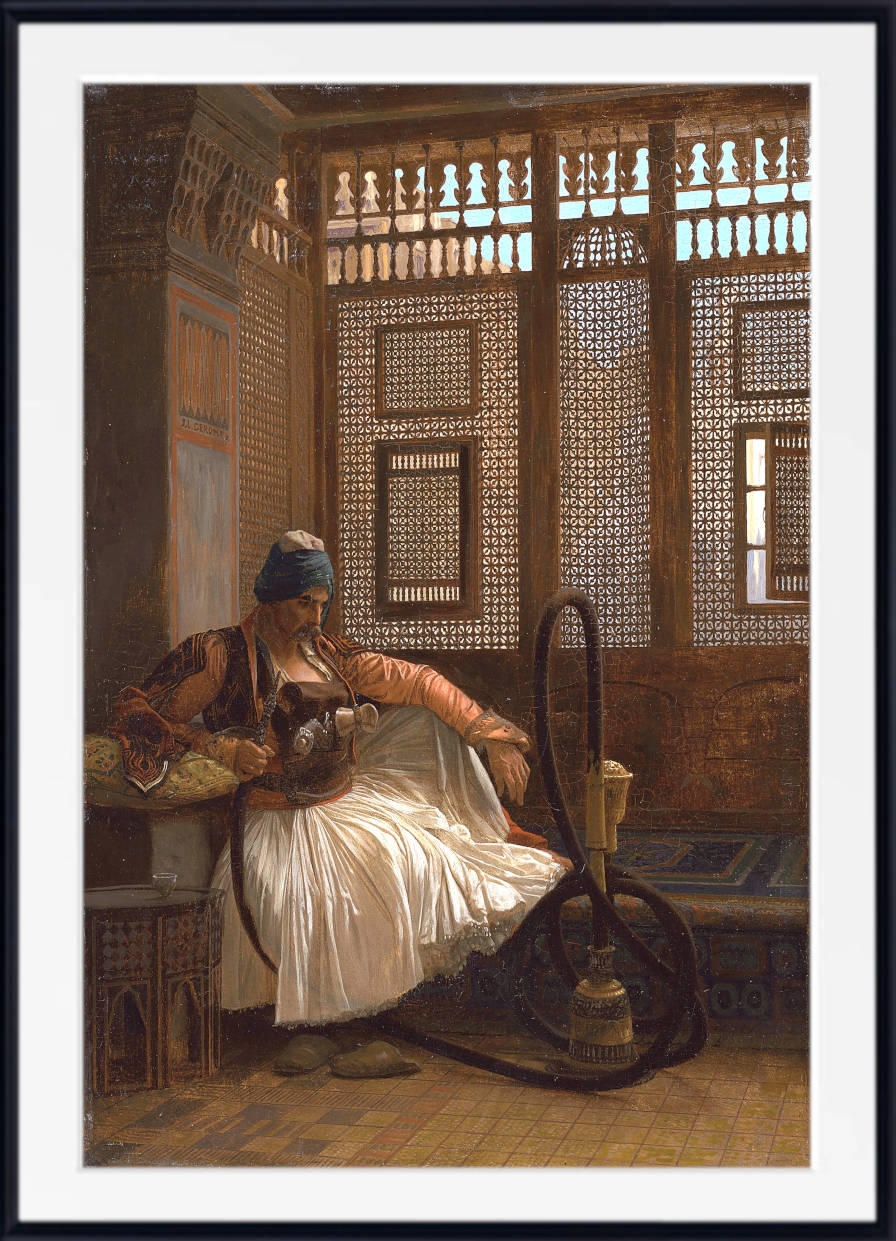 Jean-Léon Gérôme Fine Art Print : Arnaut fumant