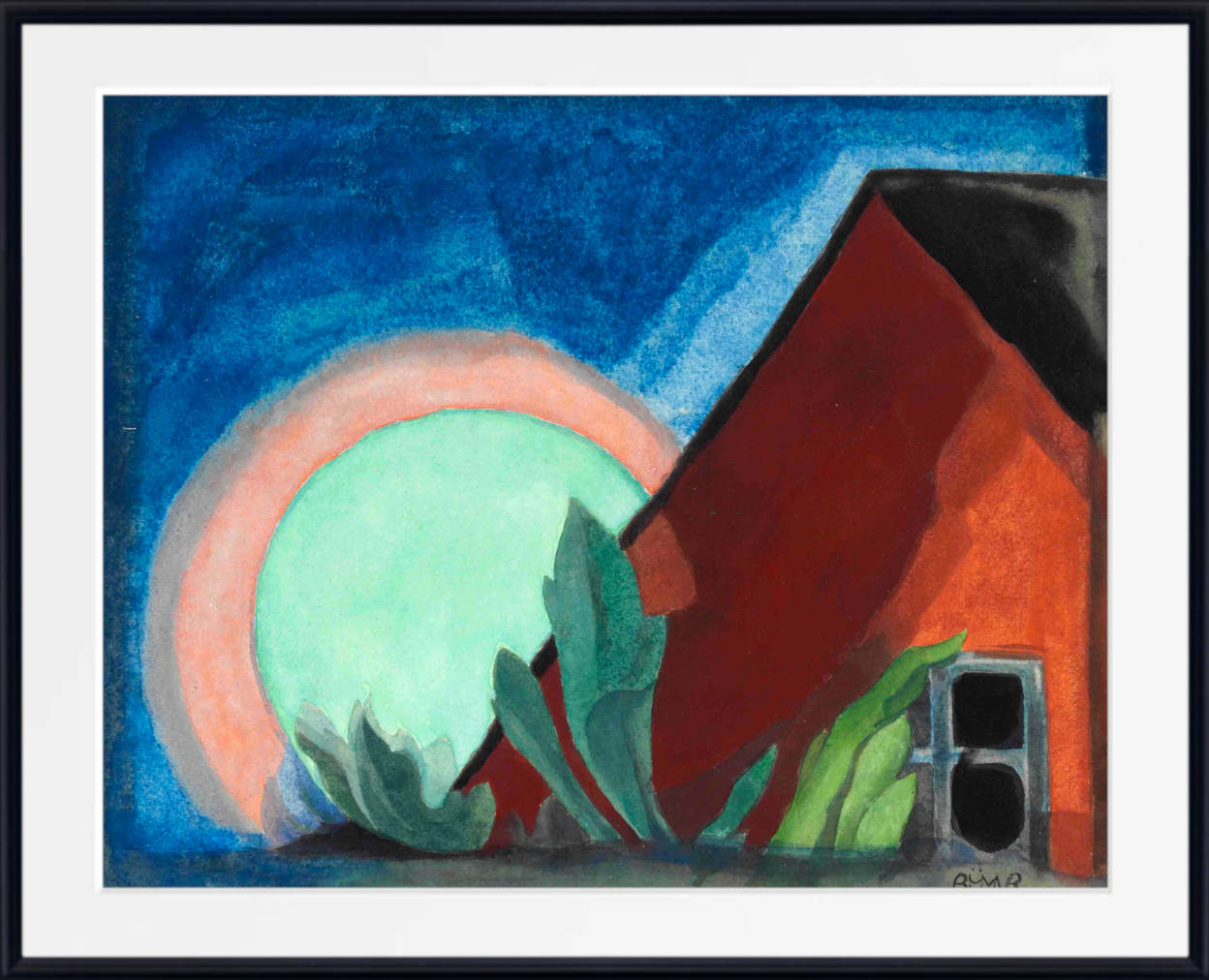 Oscar Bluemner Print, Asleep (Vernal Moon)