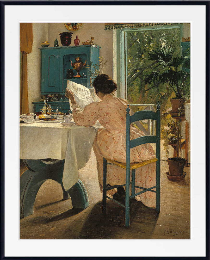 Laurits Andersen Ring Fine Art Print, At Breakfast