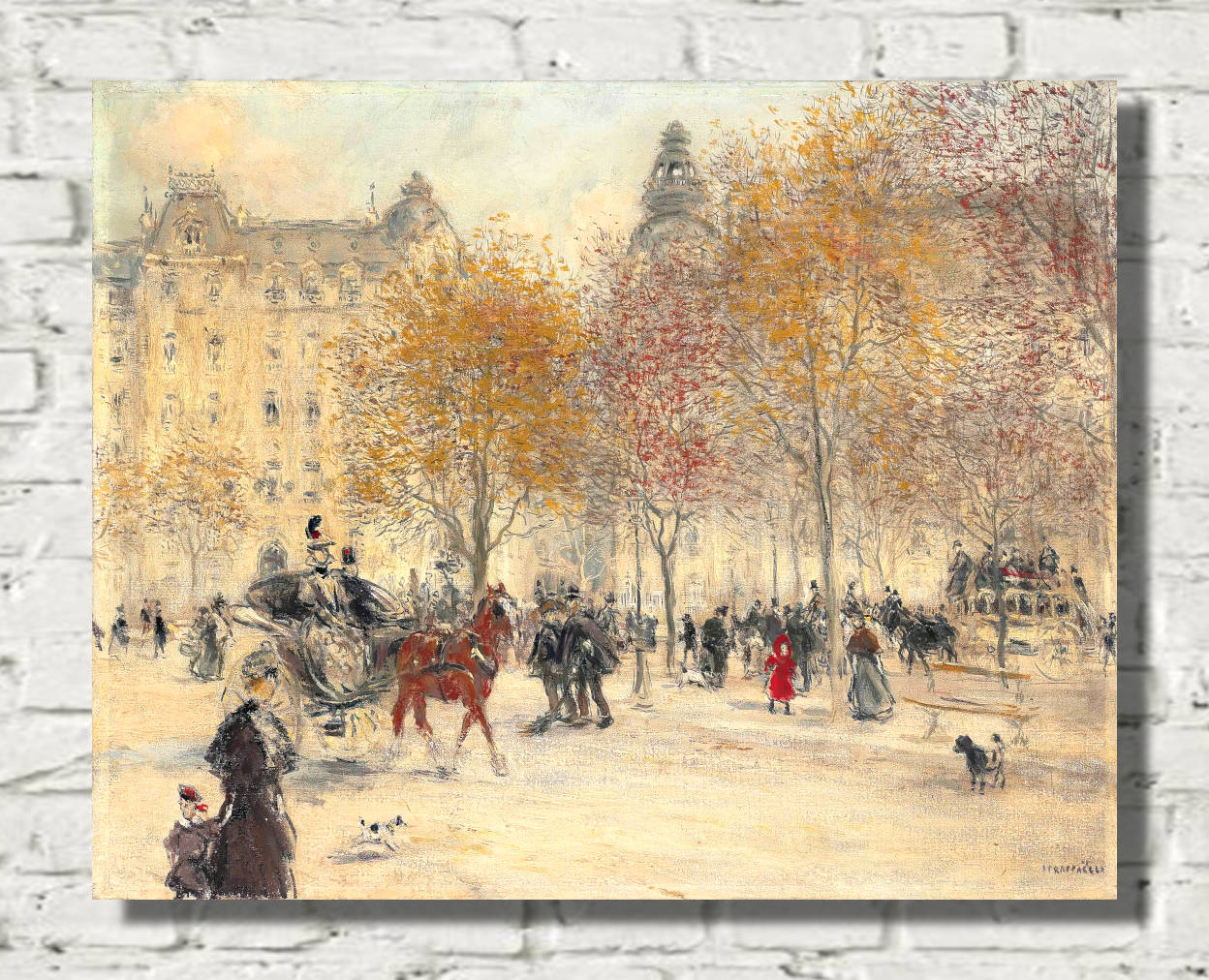 Jean-François Raffaëlli Print, Autumn in Paris