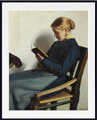 Michael Ancher Print, A young woman reading