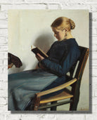 Michael Ancher Print, A young woman reading