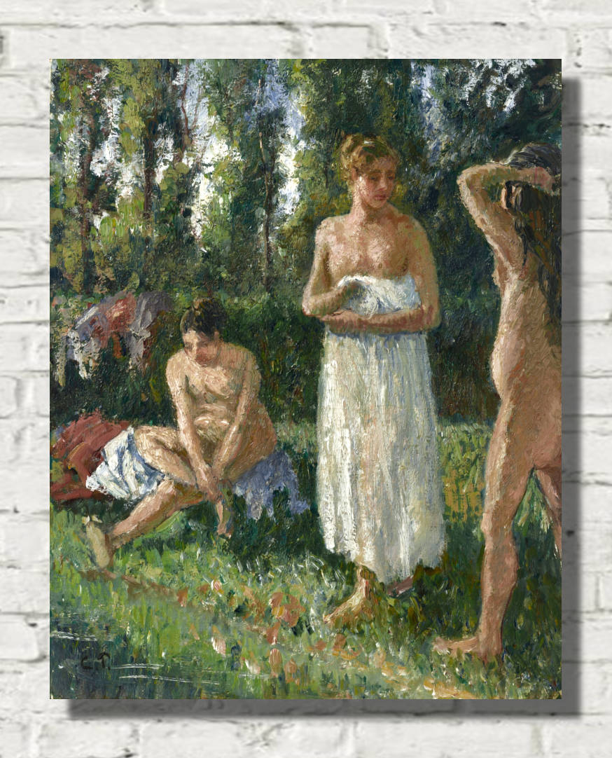 Camille Pissarro Print, Bathers (1895)