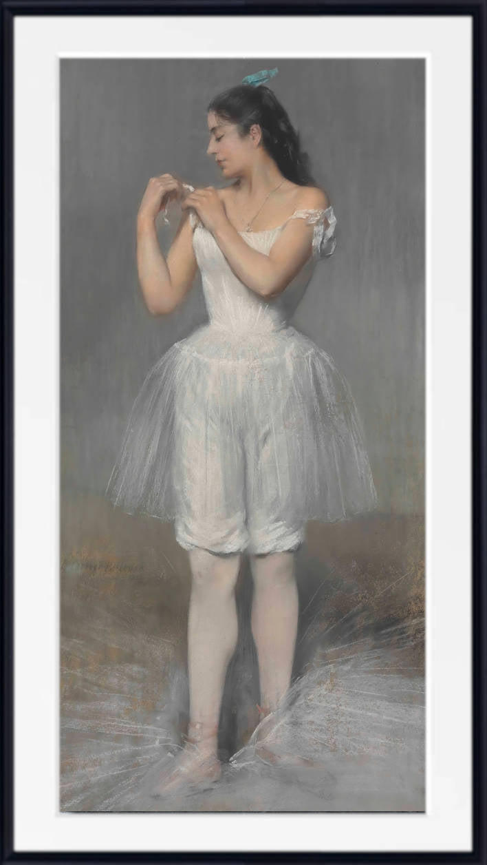 Pierre Carrier-Belleuse Print, Ballerina adjusting her Shoulder Strap (1899)