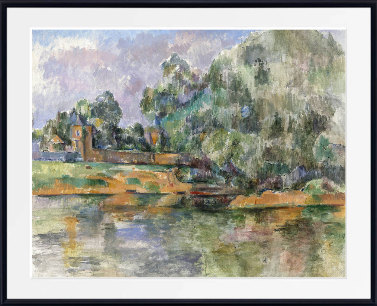 Paul Cézanne Print, Banks of the Seine at Médan (c. 1885)