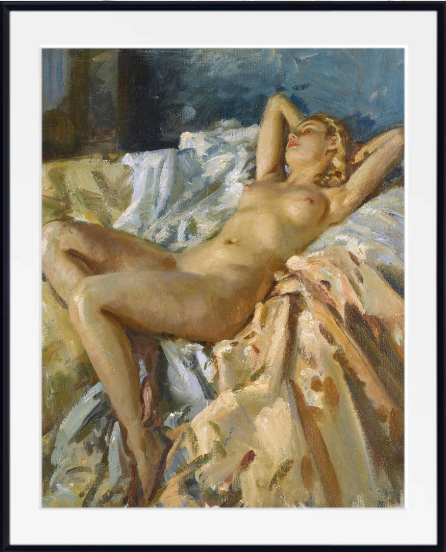 Wilfrid Gabriel de Glehn Print, Barbara (A tasetful nude)