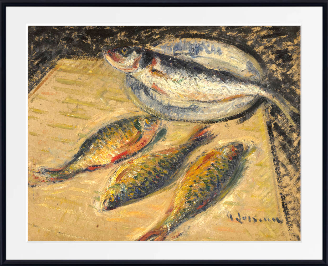 Gustave Loiseau Print, Sea bass and roaches (1928)