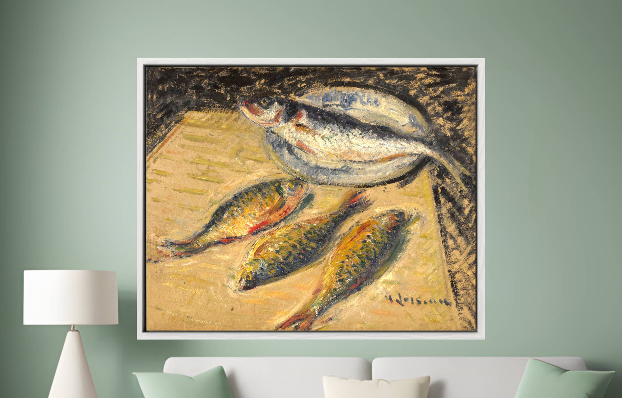 Gustave Loiseau Print, Sea bass and roaches (1928)