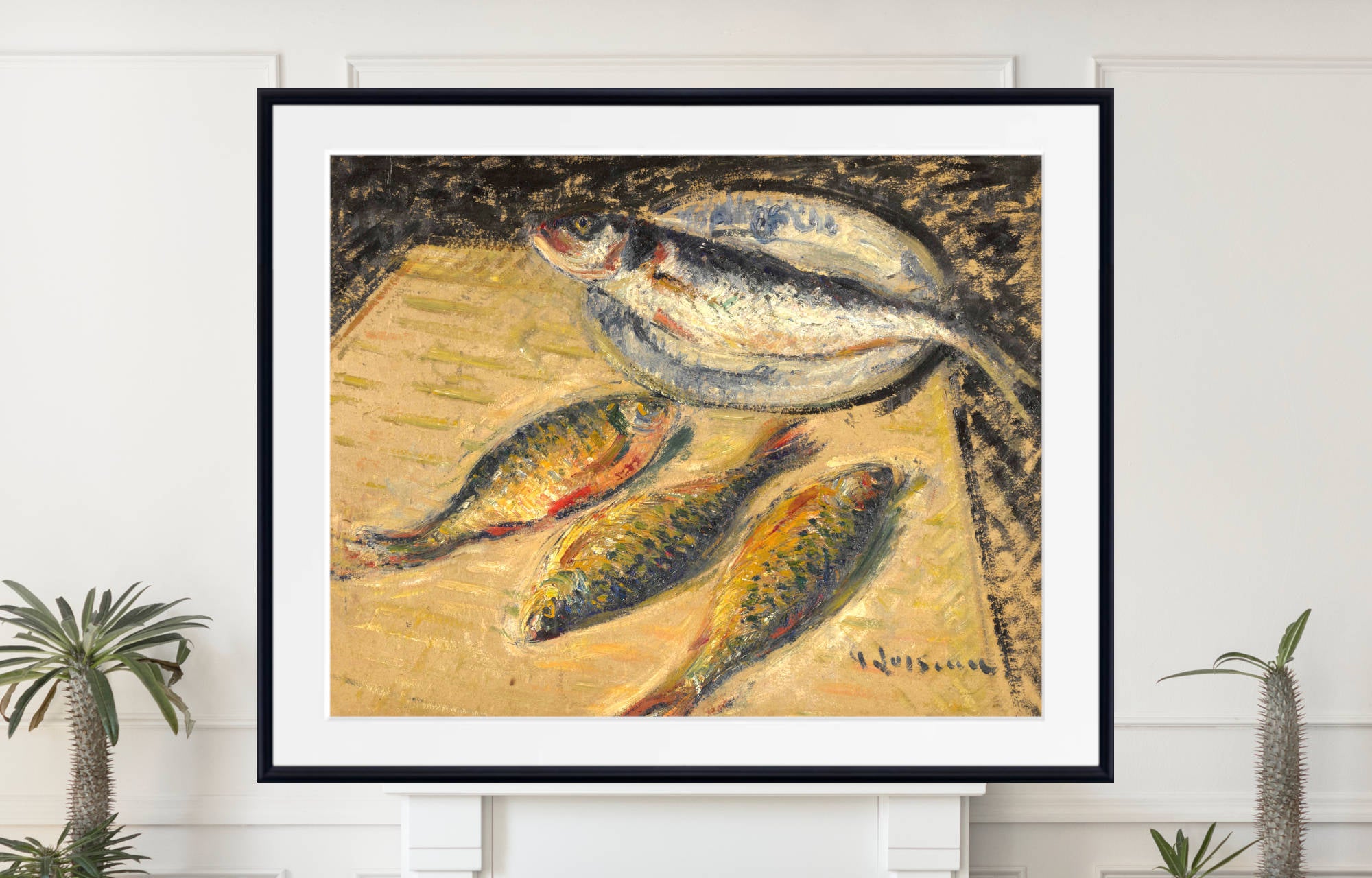 Gustave Loiseau Print, Sea bass and roaches (1928)