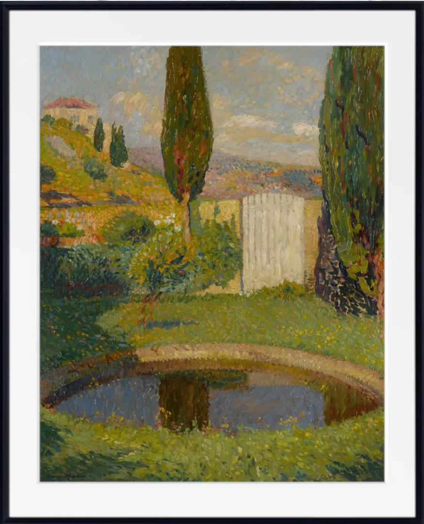 West basin of the Parc de Marquayrol with a view of Henri Martin’s studio