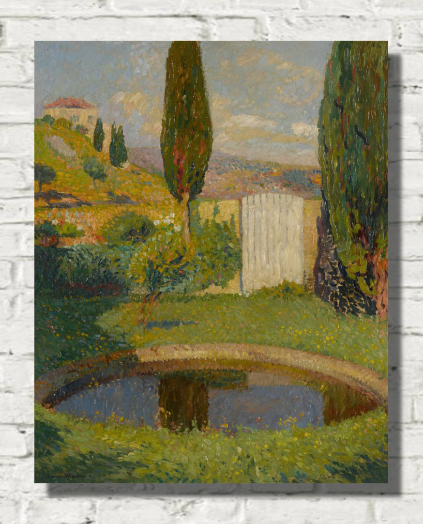 West basin of the Parc de Marquayrol with a view of Henri Martin’s studio