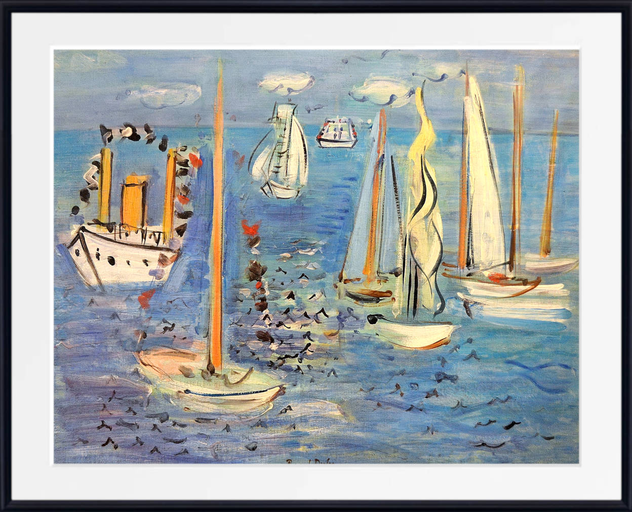 Raoul Dufy Fine Art Print, Decked out boats (1946)