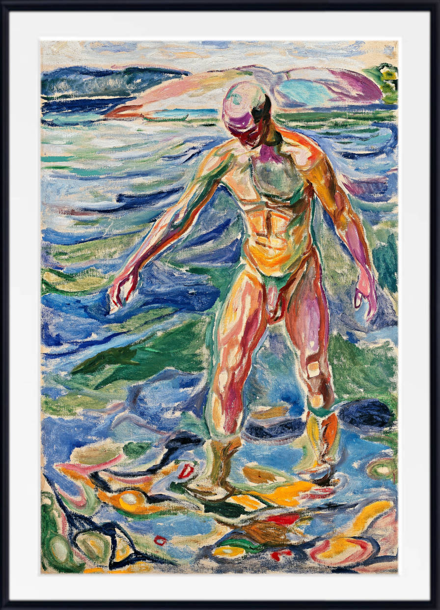 Edvard Munch Fine Art Print, Bathing Man