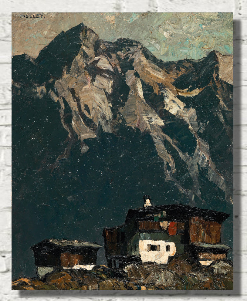 Farm in the high mountains (1930), Oskar Mulley Fine Art Print