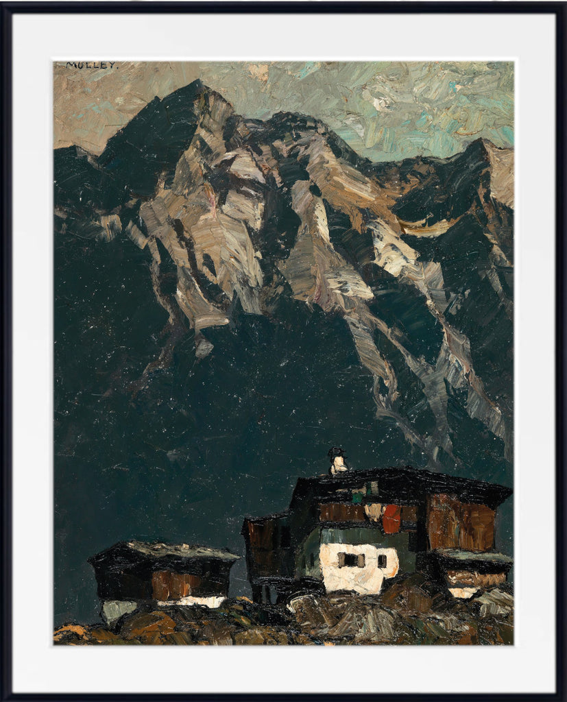 Farm in the high mountains (1930), Oskar Mulley Fine Art Print