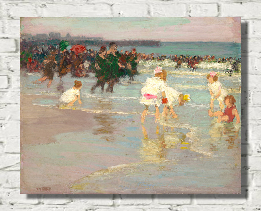Beach Scene (or Sunday on the Beach) (ca. 1915) by Edward Henry Potthast