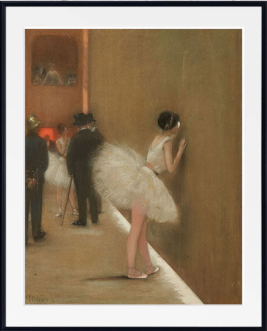 Henri Gervex Print, Behind the curtain at the ballet