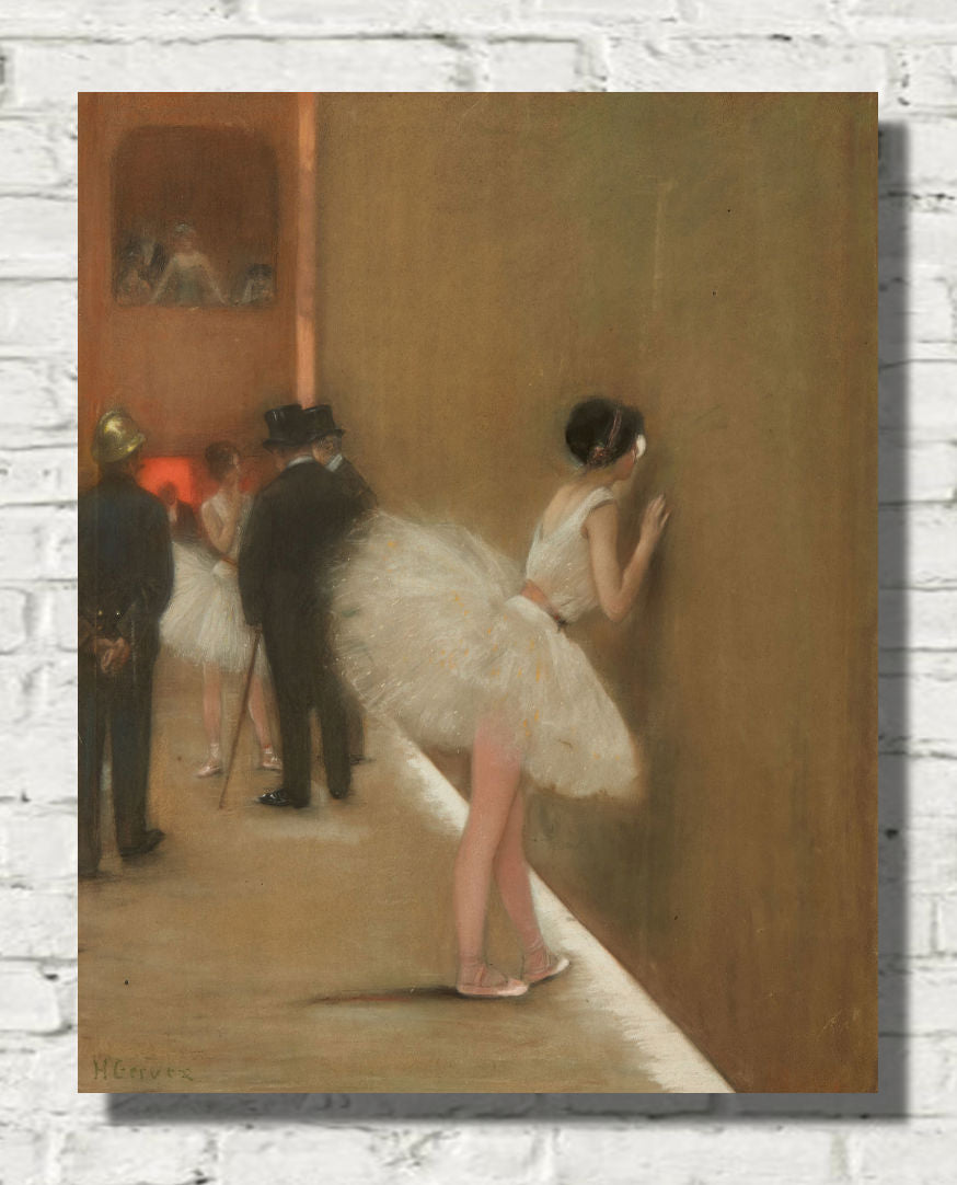 Henri Gervex Print, Behind the curtain at the ballet