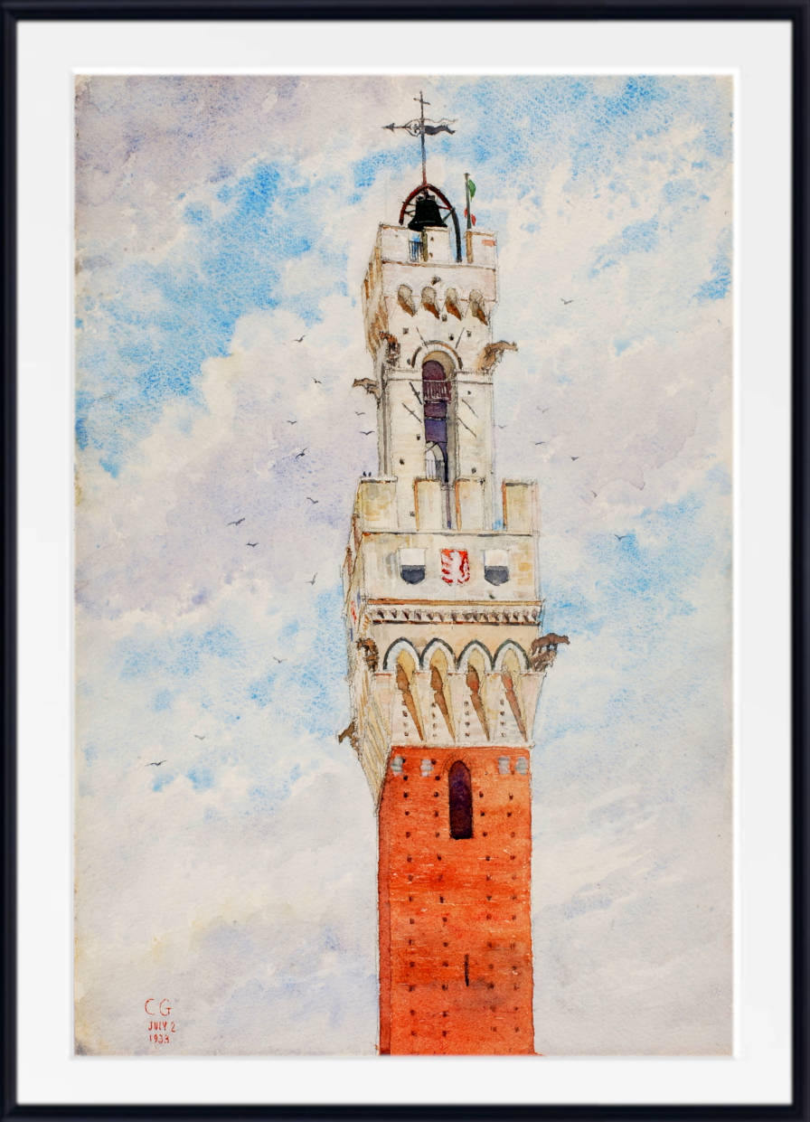 Cass Gilbert Print, Bell Tower, Italy (1933)