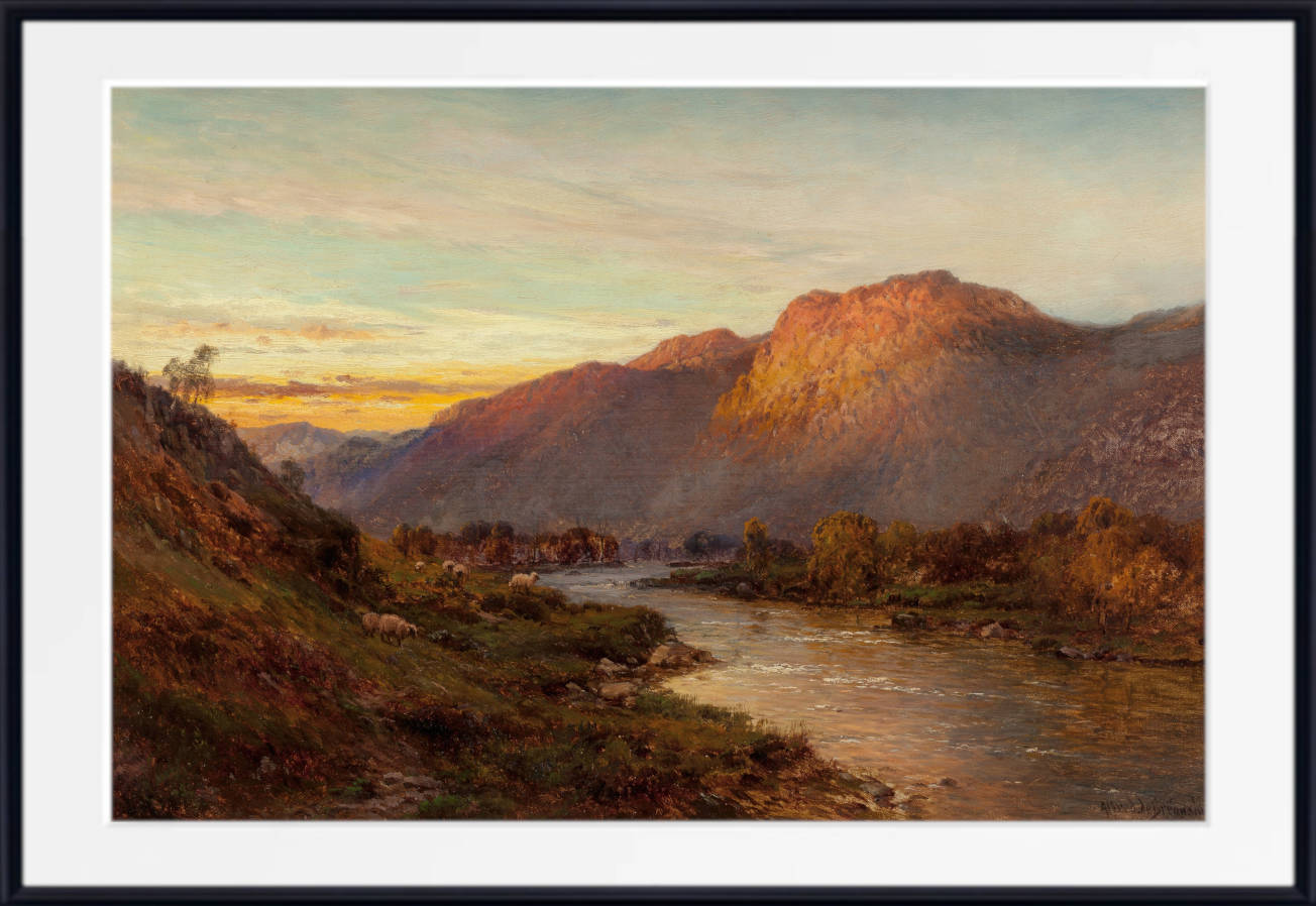 Alfred de Bréanski Print, Below the Falls of Glenfinlas, Scotland