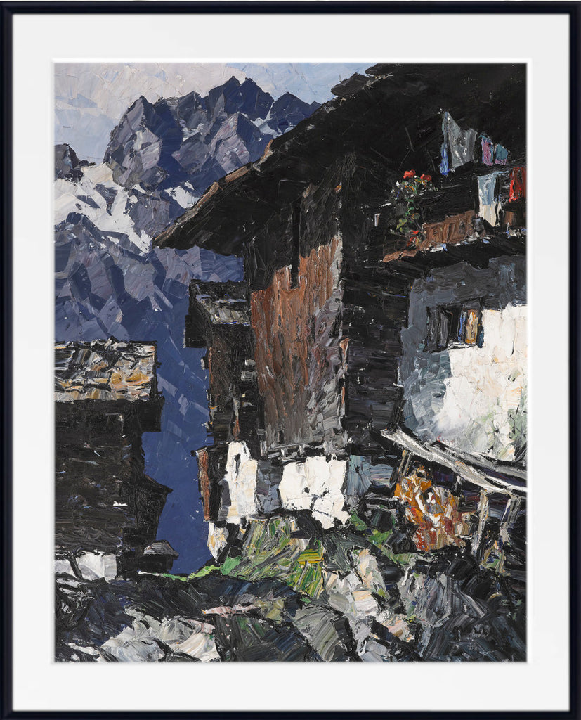 Tyrolean Mountain Farm), Oskar Mulley Fine Art Print
