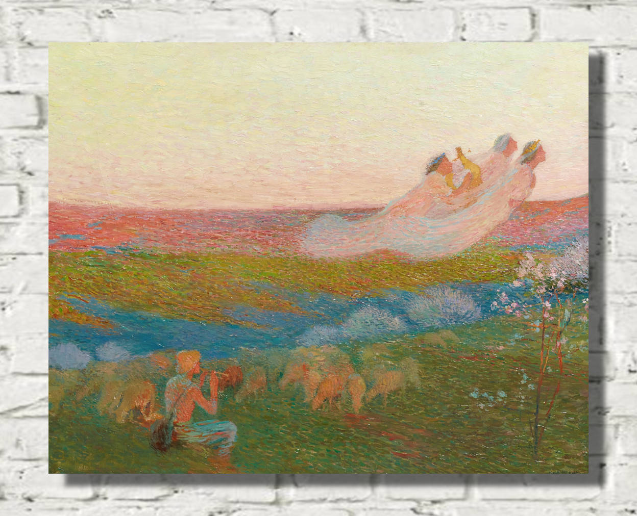 Henri Martin Print, Shepherd and Three Muses