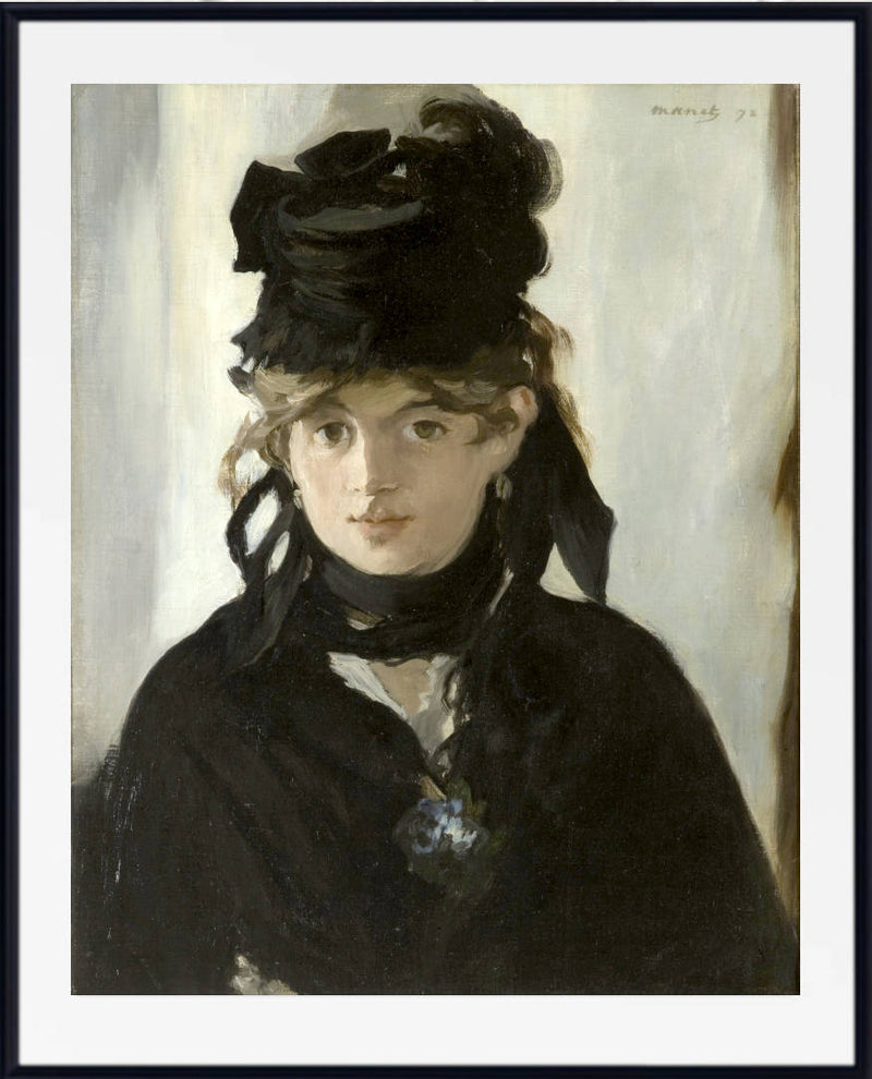 Berthe Morisot with a Bouquet of Violets by Édouard Manet framed print