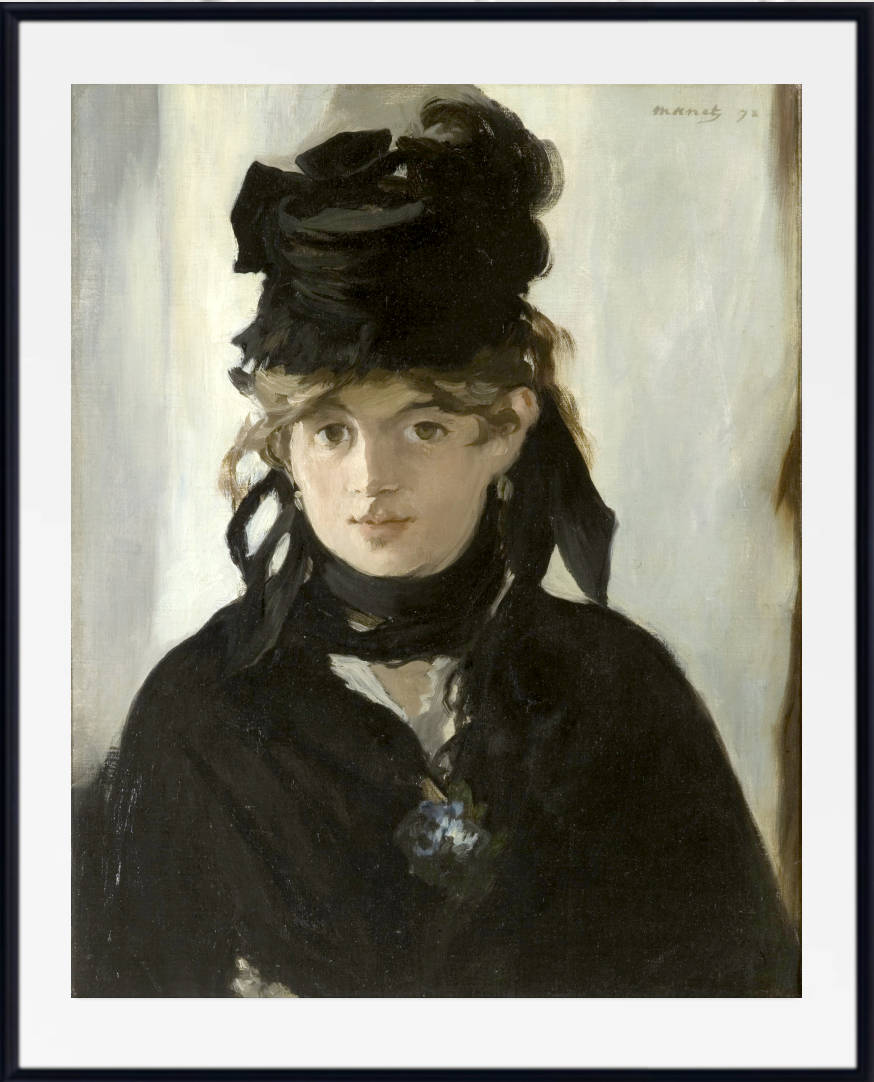 Édouard Manet Print : Berthe Morisot With a Bouquet of Violets