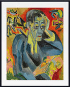 Ernst Ludwig Kirchner Expressionism Fine Art Print, Bildnis des Dichters Frank